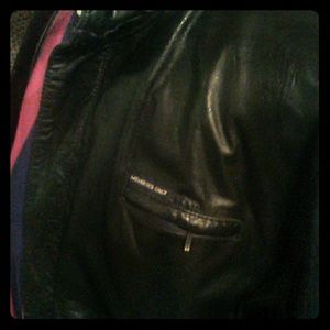 Members only black leather jacket